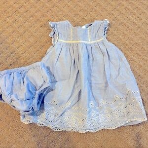 Baby Boden Blue, Embroidery Dress.